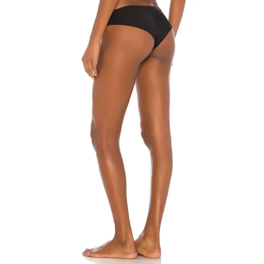 Eberjey Womens So Solid Coco‎ Bikini Bottom Low Rise Cheeky Black Size XS NWT - Picture 2 of 9